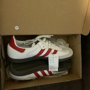 adidas White and Red Shoes